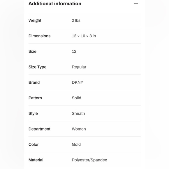 🌟NWT🌟 DKNY Women’s Gold Cutout Metallic Knit Sheath Dress - Picture 5 of 6